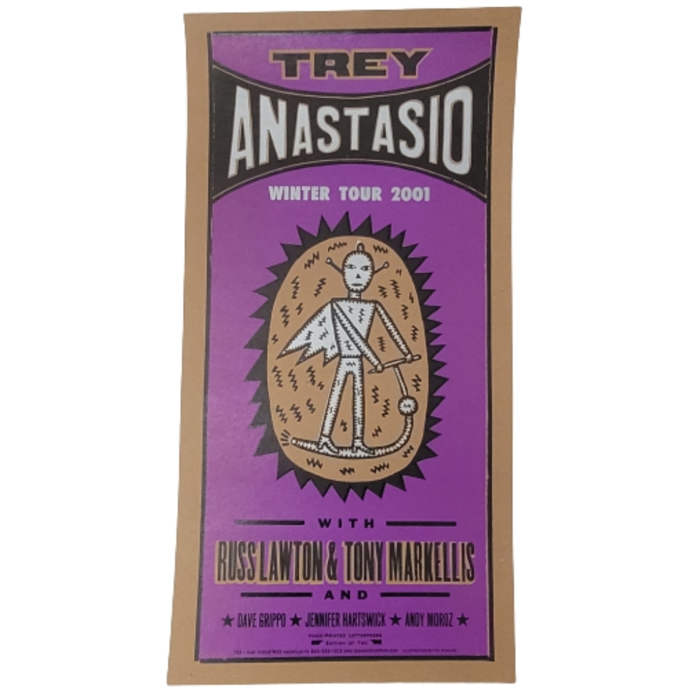 Trey Anastasio Phish Winter Tour 2001 Concert Poster Yee Haw Industries